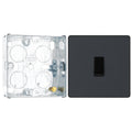 BG Evolve Matt Grey 1 Gang 20A 16AX Intermediate Light Switch PCDMG13B with 25mm Steel Back Box