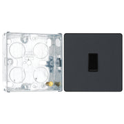 BG Evolve Matt Grey 20A 16AX Intermediate Light Switch PCDMG13B with 25mm Steel Back Box