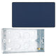 BG Evolve Matt Blue 2 Gang Blank Plate PCDDB95B with 25mm Steel Back Box