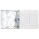 BG Evolve Pearlescent White 20 Amp 16AX Double Wide Rocker Light Switch PCDCL42WW with 25mm Steel Back Box