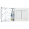 BG Evolve Pearlescent White 20 Amp 16AX Double Wide Rocker Light Switch PCDCL42WW with 25mm Steel Back Box