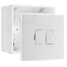 BG Nexus 13A 2 Pole Switched Fused Connection Unit White & 50mm Pattress Back Box by British General (BG-850+877)