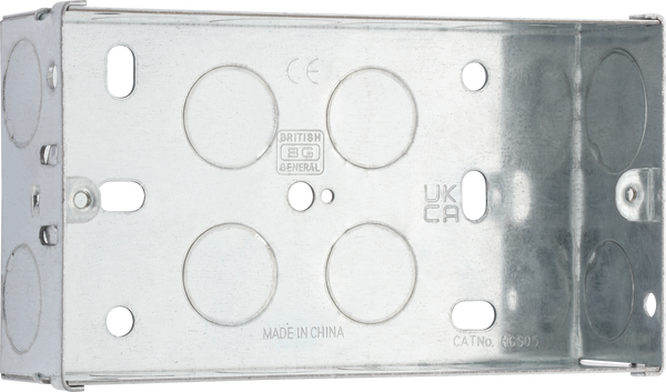 BG Electrical HGS05 2 Gang 35mm Recessed Metal Box