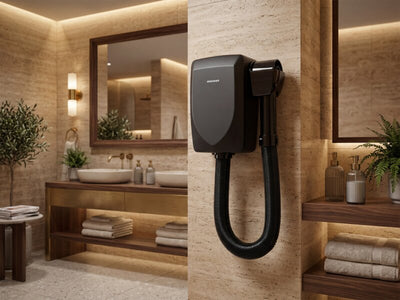 Bremmer Vello 1000W Public Gym/Spa Hair Dryer in Black