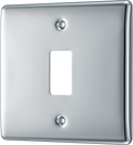 BG RNPC1 Nexus Grid Polished Chrome 1 Module Front Plate