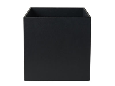 Corby Highland Rectangular Dual Recycling Bin in Black PU Leather with Plastic Inserts