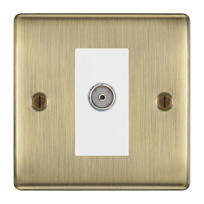 BG Nexus Metal Antique Brass Co-axial Socket NAB60W by British General (BG-NAB60W)