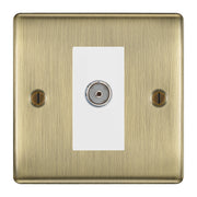 BG Nexus Metal Antique Brass Co-axial Socket NAB60W by British General (BG-NAB60W)