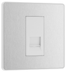 BG PCDBSBTS1W Brushed Steel Evolve 1 Gang Secondary Telephone Outlet - White Insert by British General (BG-PCDBSBTS1W-Shopify-SA_1)