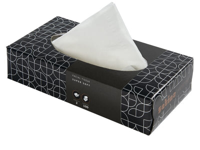 Wepa Rectangular 100 Sheets 2-Ply Replacement Tissues, Qty 40