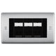 BG Nexus Brushed Steel 3 Gang RJ45 Cat5e Data Socket Black Inserts