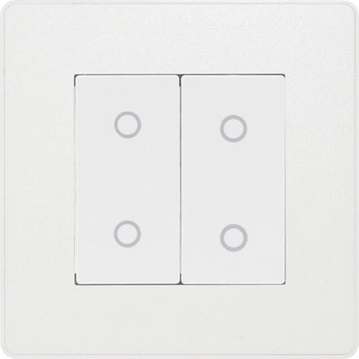 Switches: BG Evolve Pearlescent White Screwless Switches & Sockets White Insert Full Range PCDCL12W - Single Light Switch 20A by British General (BG-EVOLVE-PEARLESCENT-WHITE-PCDCL12W)