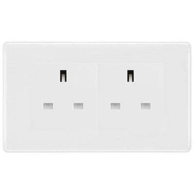 BG Nexus White Moulded 4 Gang 13A Unswitched Socket - NWM4GUSSW by British General (BG-NWM4GUSSW)