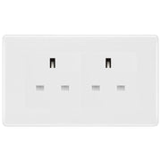 BG Nexus White Moulded 4 Gang 13A Unswitched Socket - NWM4GUSSW by British General (BG-NWM4GUSSW)