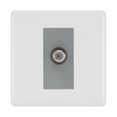 BG White Moulded Satellite Socket NWM64G by British General (BG-NWM64G)