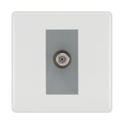 BG White Moulded Satellite Socket NWM64G by British General (BG-NWM64G)