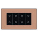 BG Evolve Polished Copper Screwless Quad Secondary Touch Dimmer Switch PCDCPTDS4B