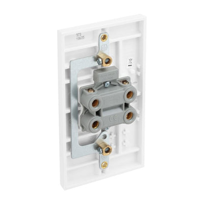BG 973 Moulded Square Edge | White | 2 Gang 45A 2 Pole Cooker Switch by British General (BG-973)