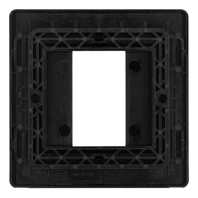 BG Evolve Satin Brass Single Secondary Telephone Socket, Screw Terminal - Black Insert