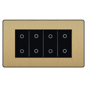BG Evolve Satin Brass Screwless Quad Secondary Touch Dimmer Switch PCDSBTDS4B by British General (BG-PCDSBTDS4B)