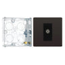 BG Screwless Black Nickel Single Isolated Coaxial Socket FBN62 with 25mm Steel Back Box