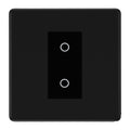 BG Nexus Screwless Matt Black Single Secondary Touch Dimmer Switch Black Insert