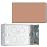 BG Evolve Polished Copper Double Blank Plate PCDCP95B with 35mm Steel Back Box