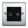 BG Nexus Metal Polished Chrome TV & Satellite Socket NPC65B by British General (BG-NPC65B)
