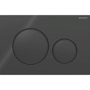 Geberit Sigma20 Round WC Dual Flush Plate - Black - 115.882.DW.1 by Geberit (Geberit-115.882.DW.1)