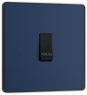 BG PCDDB14B Matt Blue Evolve 10AX 1 Way Press Switch - Black Insert by British General (BG-PCDDB14B-Shopify-SA_1)