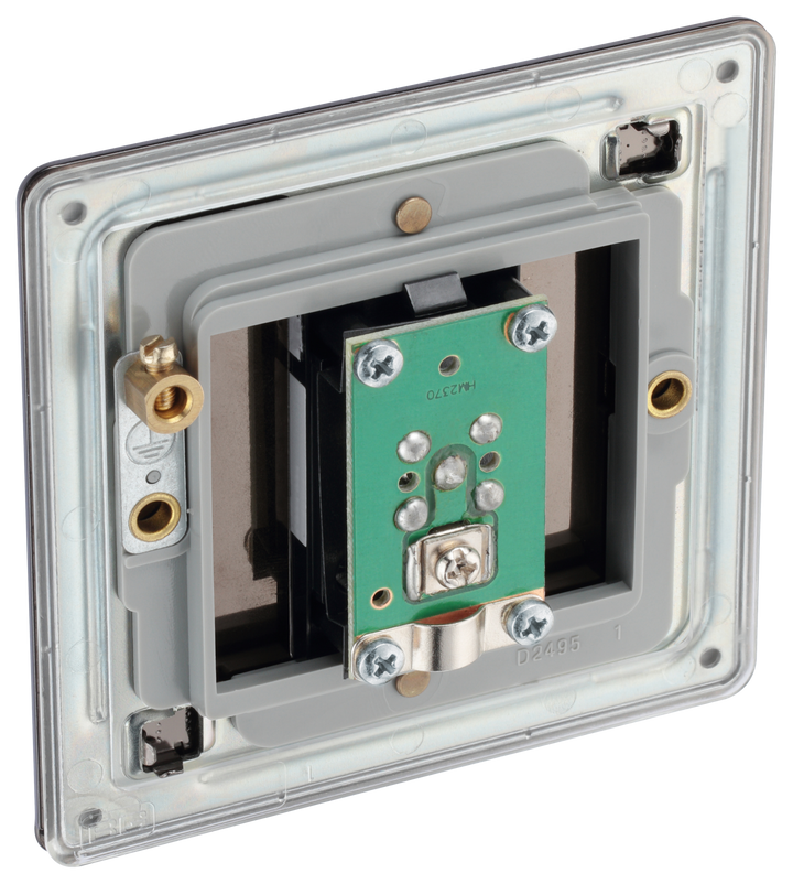 FBN64 Back - This satellite socket from British General can be used to install satellite cables while maintaining maximum signal quality.