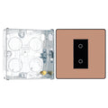 BG Evolve Polished Copper Single Master Touch Dimmer Switch PCDCPTDM1B with 25mm Steel Back Box