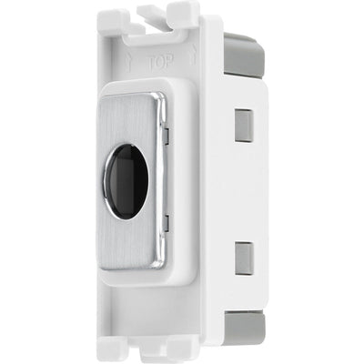 BG RBSFLEX Nexus Grid Brushed Steel 10mm Flex Outlet Module