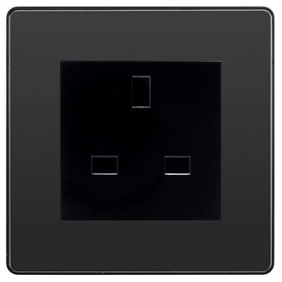 BG Evolve Black Chrome 13A Unswitched Socket PCDBC13AUSSB
