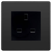 BG Evolve Black Chrome 13A Unswitched Socket PCDBC13AUSSB by British General (BG-PCDBC13AUSSB)
