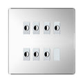 BG Nexus Screwless Polished Chrome 7 Gang Flex Outlet Socket