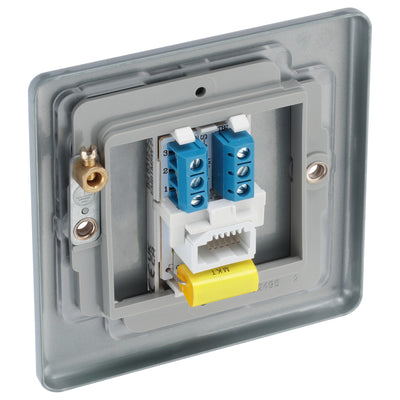 BG MC5BTM1 Metal Clad | 1 Gang Telephone Master Socket by British General (BG-MC5BTM1)