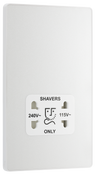 BG PCDCL20W Pearlescent White Evolve 115-240V Dual Voltage Shaver Socket - White Insert by British General (BG-PCDCL20W-Shopify-SA_1)
