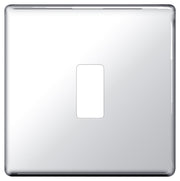 BG Nexus GFPC1 Grid Polished Chrome Screwless 1 Gang Front Plate by British General (BG-GFPC1-1)