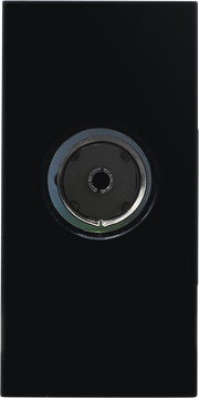 BG EMNSITVB Black 1 Module Euro Module Unscreened Isolated Coaxial TV Outlet by British General (BG-EMNSITVB-Shopify-SA_1)