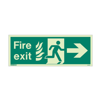 Extinguishers & Equipment: HTM 65 - NHS Estate Fire Exit Signs Size J: 200x450mm / Arrow Down by Jalite signs (SAFELINCS-JS437HTM/J)