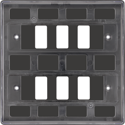 BG RNAB6 Nexus Metal Antique Brass 6 Module Grid Front Plate by British General (BG-RNAB6)