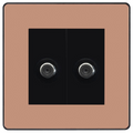 BG Evolve Polished Copper Double Satellite Socket PCDCP642B