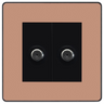 BG Evolve Polished Copper Double Satellite Socket PCDCP642B by British General (BG-PCDCP642B)