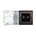 BG Nexus Black Nickle Double 1x Co-Axial 1x Satellite Socket NBN65 with 35mm Steel Back Box