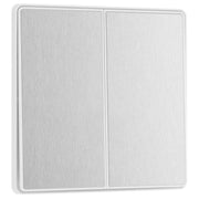BG Evolve Brushed Steel 2 Gang 2-Way 20A Edge to Edge Rocker Light Switch | PCDBS42EW by British General (BG-PCDBS42EW)