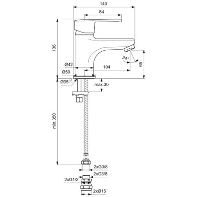 Ideal Standard Calista Basin Tap No Waste - B1149AA by Ideal Standard (IdealStandard-B1149AA)