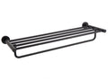 Corby Harrogate Towel Rail with Shelf in Black