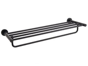 Corby Harrogate Towel Rail with Shelf in Black by Corby of Windsor
