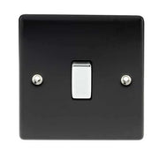 BG NMB13 Nexus Metal Matt Black 1 Gang 10A 10AX Intermediate Plate Switch by British General (BG-NMB13)